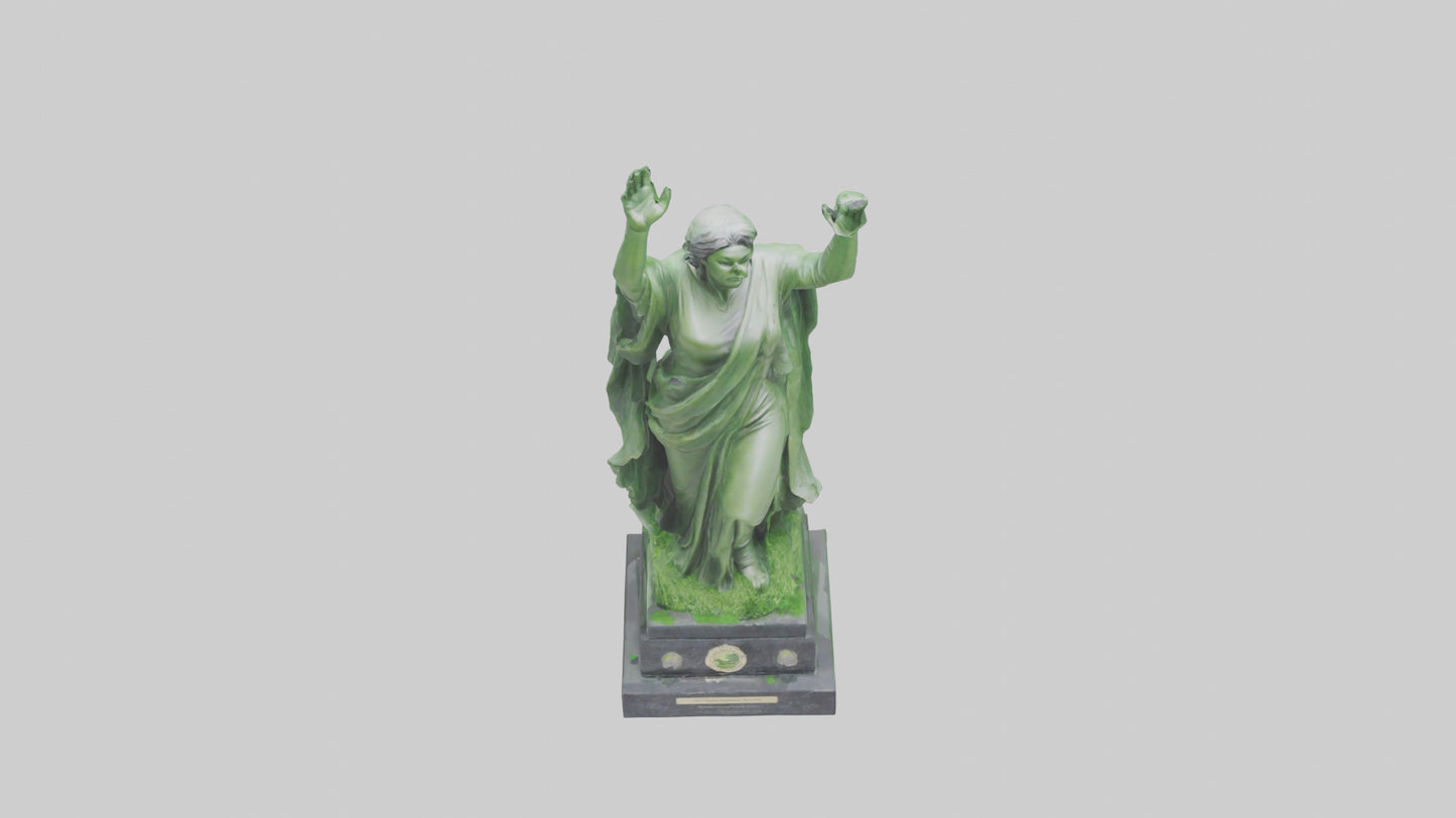 3D model Green Landscape Tribute Statue model VR / AR / low-poly