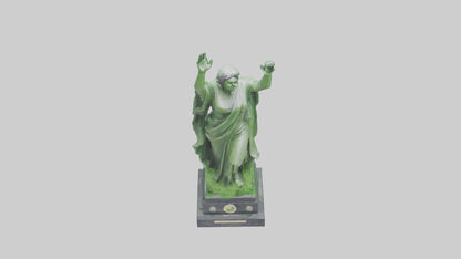 3D model Green Landscape Tribute Statue model VR / AR / low-poly