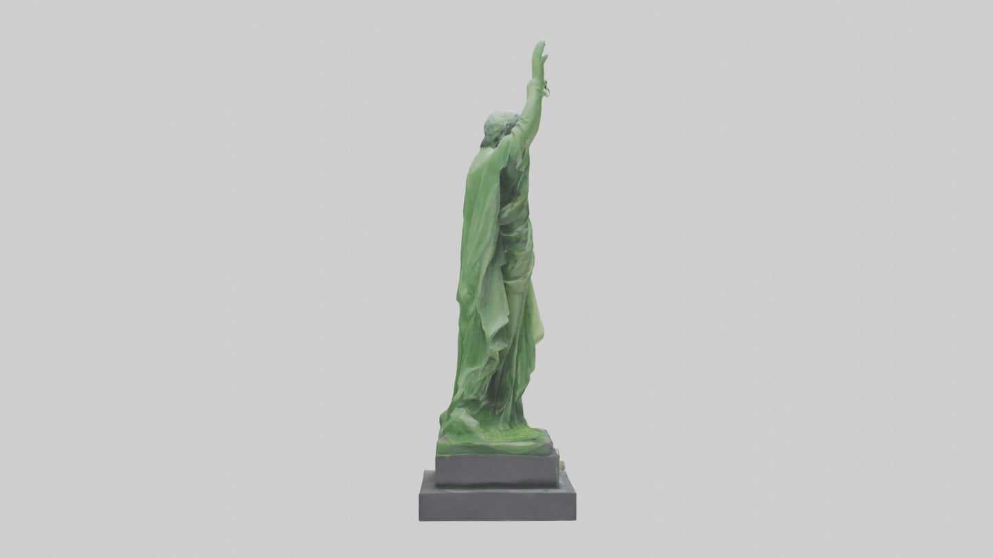 3D model Green Landscape Tribute Statue model VR / AR / low-poly