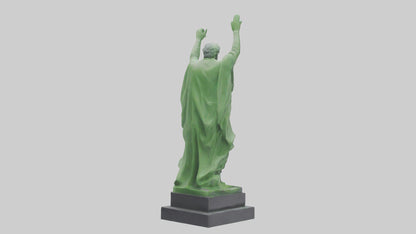 3D model Green Landscape Tribute Statue model VR / AR / low-poly