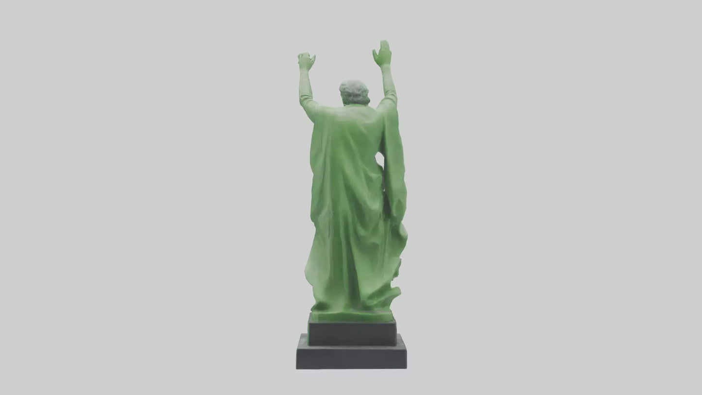3D model Green Landscape Tribute Statue model VR / AR / low-poly