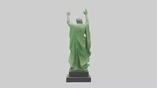 3D model Green Landscape Tribute Statue model VR / AR / low-poly