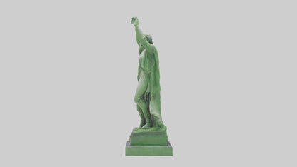 3D model Green Landscape Tribute Statue model VR / AR / low-poly