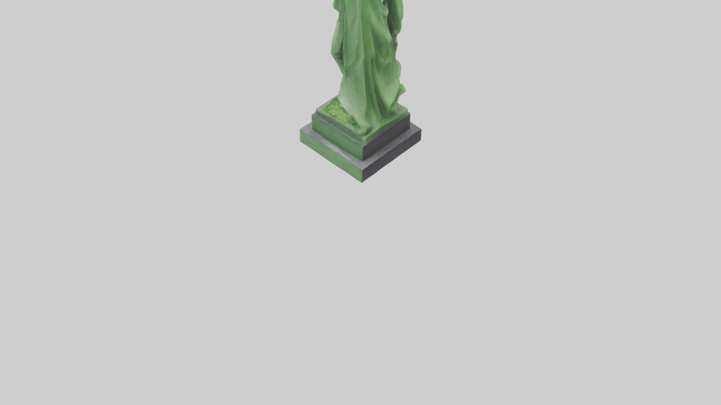 3D model Green Landscape Tribute Statue model VR / AR / low-poly