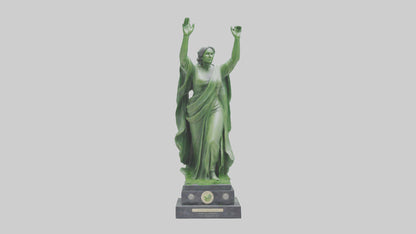 3D model Green Landscape Tribute Statue model VR / AR / low-poly