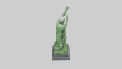 3D model Green Landscape Tribute Statue model VR / AR / low-poly