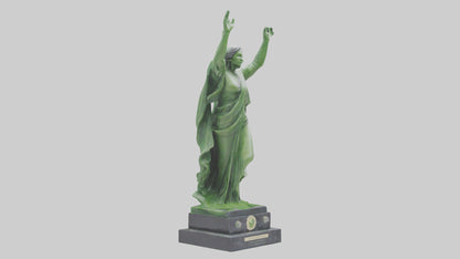 3D model Green Landscape Tribute Statue model VR / AR / low-poly