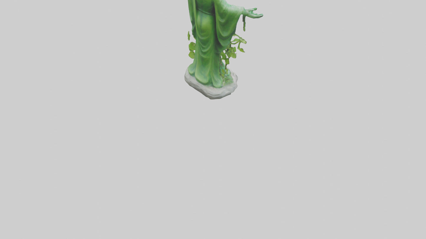 3D model Green Nature Protector Statue model VR / AR / low-poly