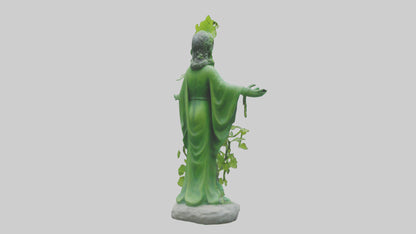 3D model Green Nature Protector Statue model VR / AR / low-poly