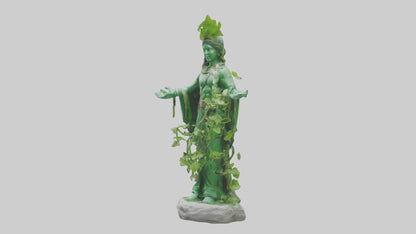 3D model Green Nature Protector Statue model VR / AR / low-poly