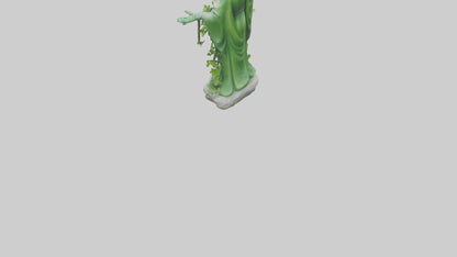 3D model Green Nature Protector Statue model VR / AR / low-poly
