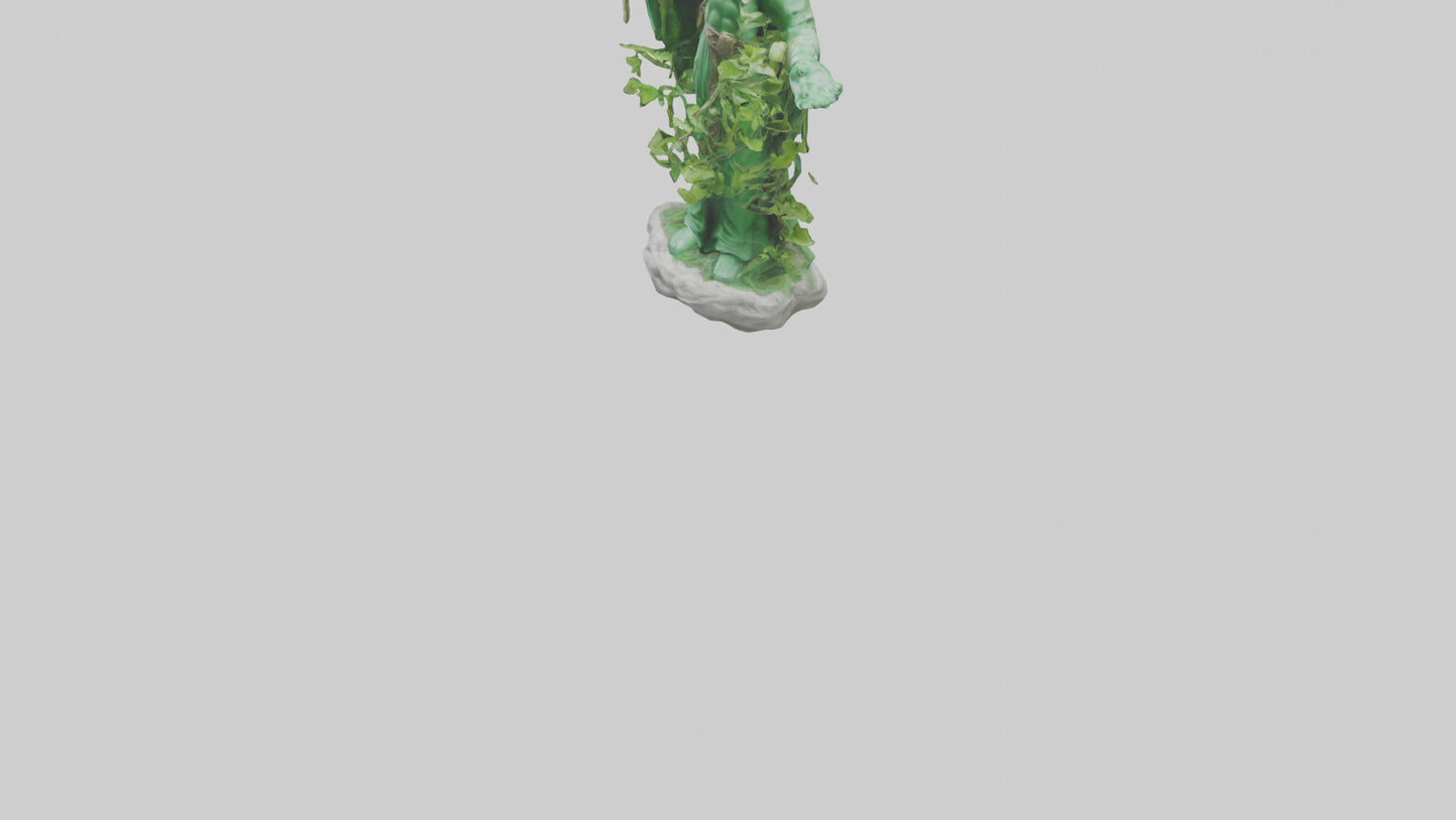 3D model Green Nature Protector Statue model VR / AR / low-poly