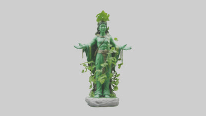 3D model Green Nature Protector Statue model VR / AR / low-poly