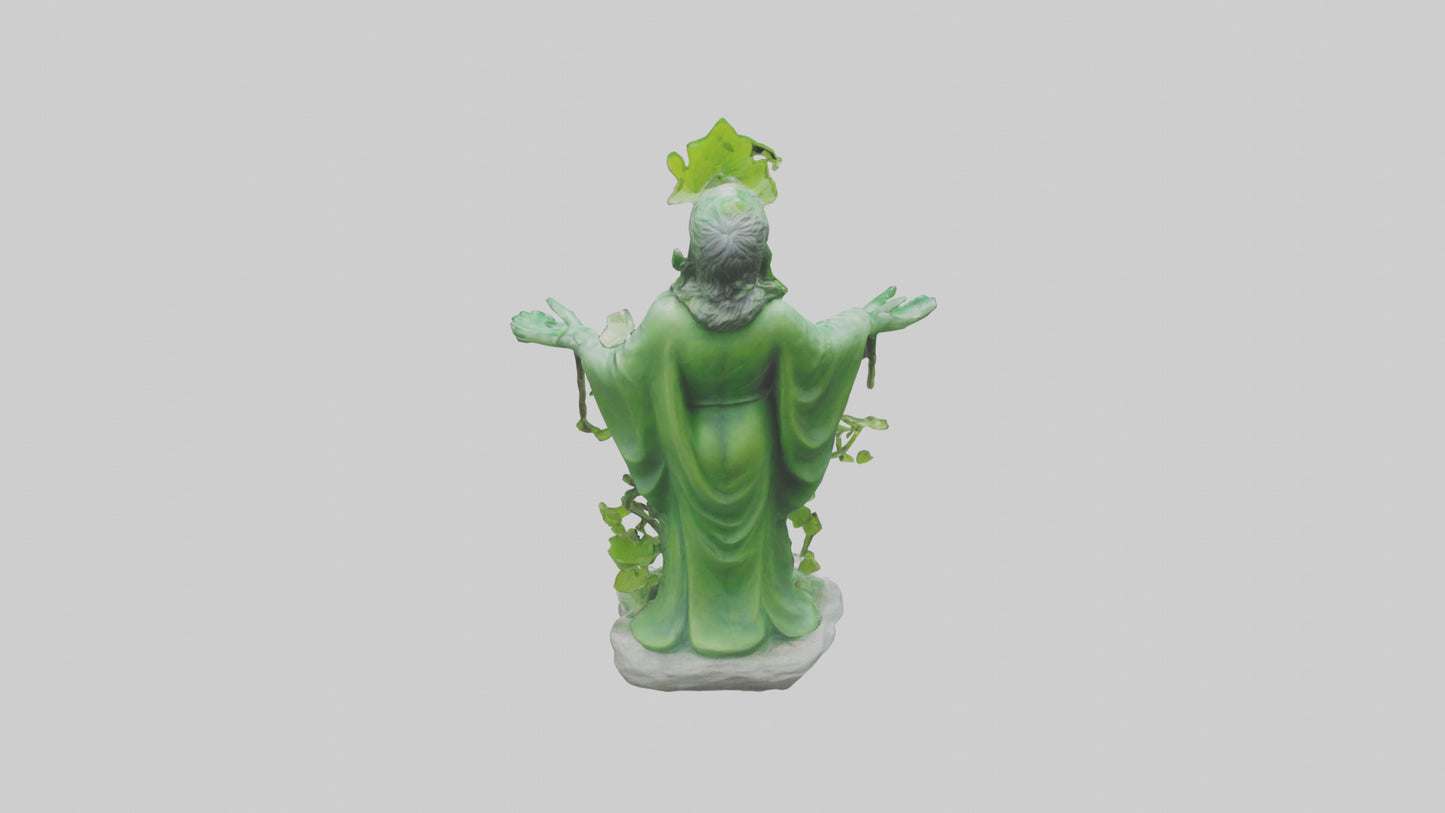 3D model Green Nature Protector Statue model VR / AR / low-poly
