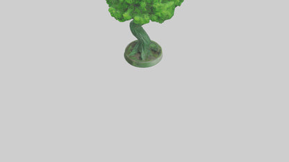 3D model Green Planet Tree Statue model VR / AR / low-poly