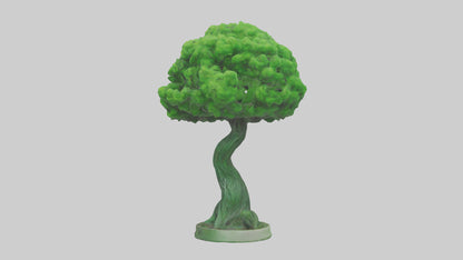 3D model Green Planet Tree Statue model VR / AR / low-poly