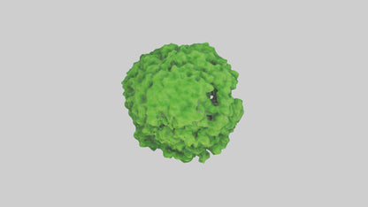 3D model Green Planet Tree Statue model VR / AR / low-poly