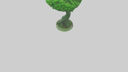 3D model Green Planet Tree Statue model VR / AR / low-poly