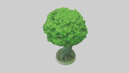 3D model Green Planet Tree Statue model VR / AR / low-poly