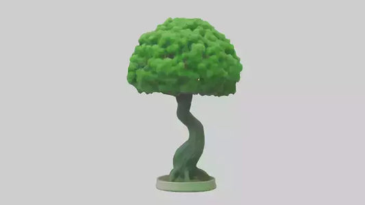 3D model Green Planet Tree Statue model VR / AR / low-poly