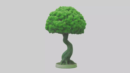 3D model Green Planet Tree Statue model VR / AR / low-poly