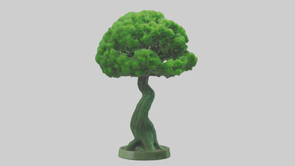 3D model Green Planet Tree Statue model VR / AR / low-poly