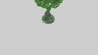 3D model Green Planet Tree Statue model VR / AR / low-poly