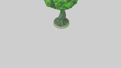 3D model Green Planet Tree Statue model VR / AR / low-poly