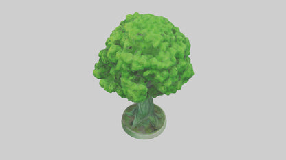3D model Green Planet Tree Statue model VR / AR / low-poly