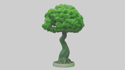3D model Green Planet Tree Statue model VR / AR / low-poly