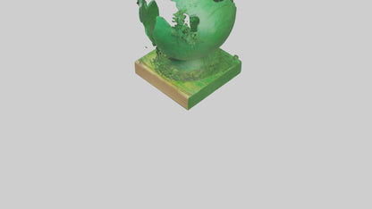 3D model Green Planet Tribute Sculpture model VR / AR / low-poly