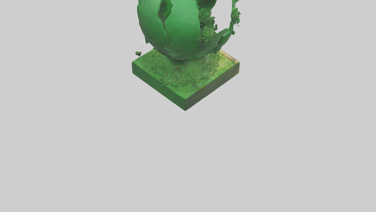 3D model Green Planet Tribute Sculpture model VR / AR / low-poly