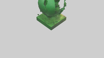3D model Green Planet Tribute Sculpture model VR / AR / low-poly