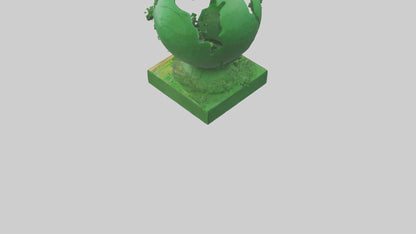 3D model Green Planet Tribute Sculpture model VR / AR / low-poly
