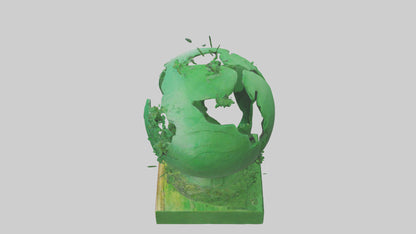 3D model Green Planet Tribute Sculpture model VR / AR / low-poly