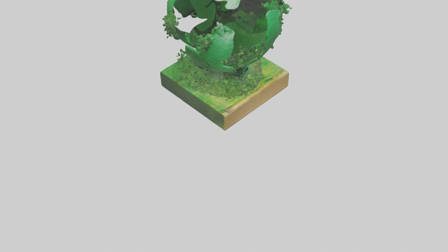3D model Green Planet Tribute Sculpture model VR / AR / low-poly