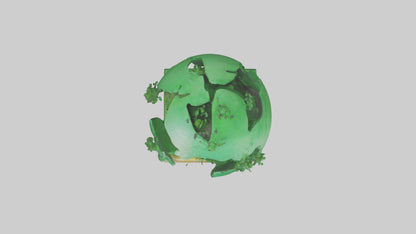 3D model Green Planet Tribute Sculpture model VR / AR / low-poly