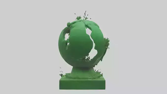 3D model Green Planet Tribute Sculpture model VR / AR / low-poly