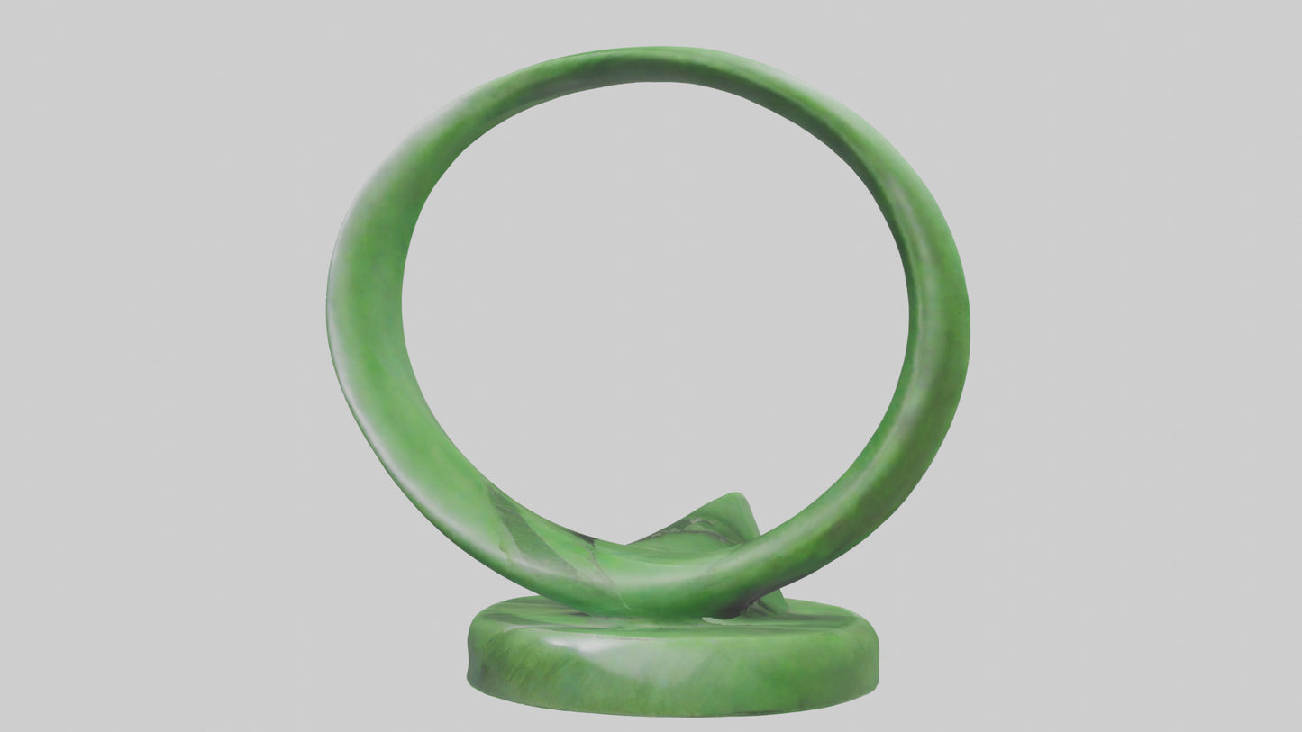 3D model Green Spiral Sculpture statue model VR / AR / low-poly