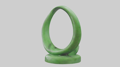 3D model Green Spiral Sculpture statue model VR / AR / low-poly