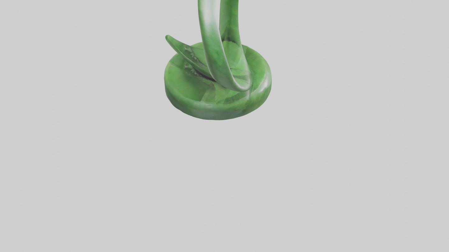 3D model Green Spiral Sculpture statue model VR / AR / low-poly