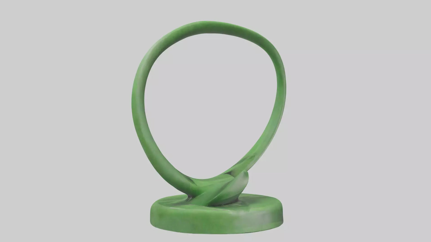 3D model Green Spiral Sculpture statue model VR / AR / low-poly