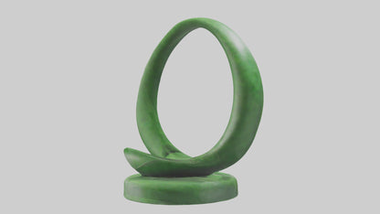 3D model Green Spiral Sculpture statue model VR / AR / low-poly