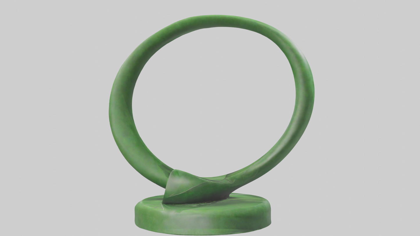 3D model Green Spiral Sculpture statue model VR / AR / low-poly