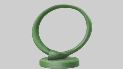 3D model Green Spiral Sculpture statue model VR / AR / low-poly
