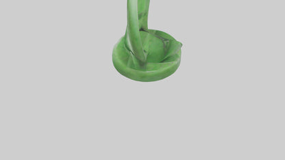 3D model Green Spiral Sculpture statue model VR / AR / low-poly