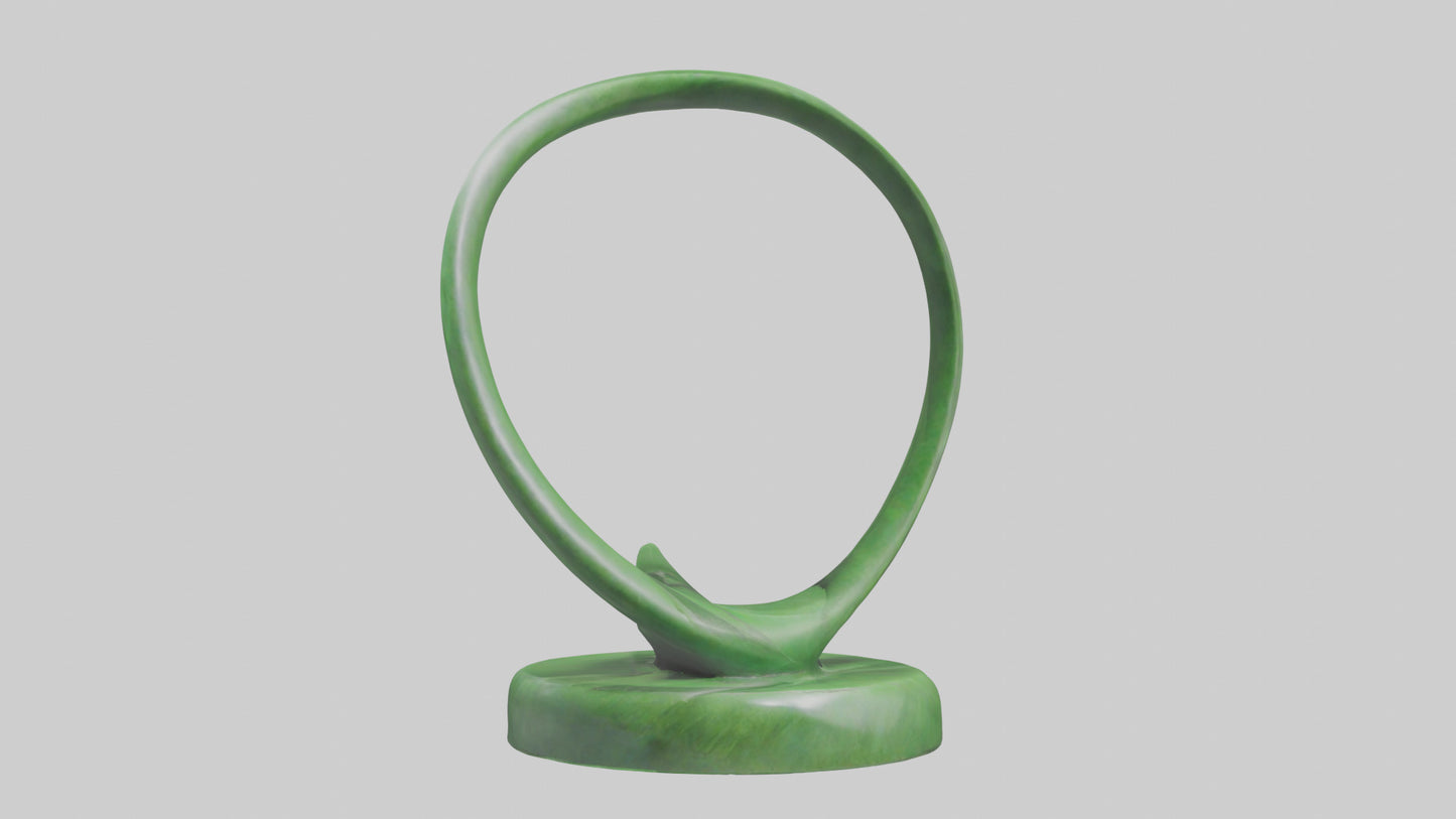 3D model Green Spiral Sculpture statue model VR / AR / low-poly
