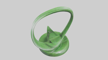3D model Green Spiral Sculpture statue model VR / AR / low-poly