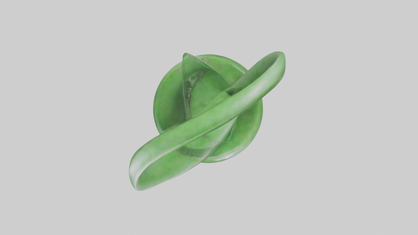 3D model Green Spiral Sculpture statue model VR / AR / low-poly