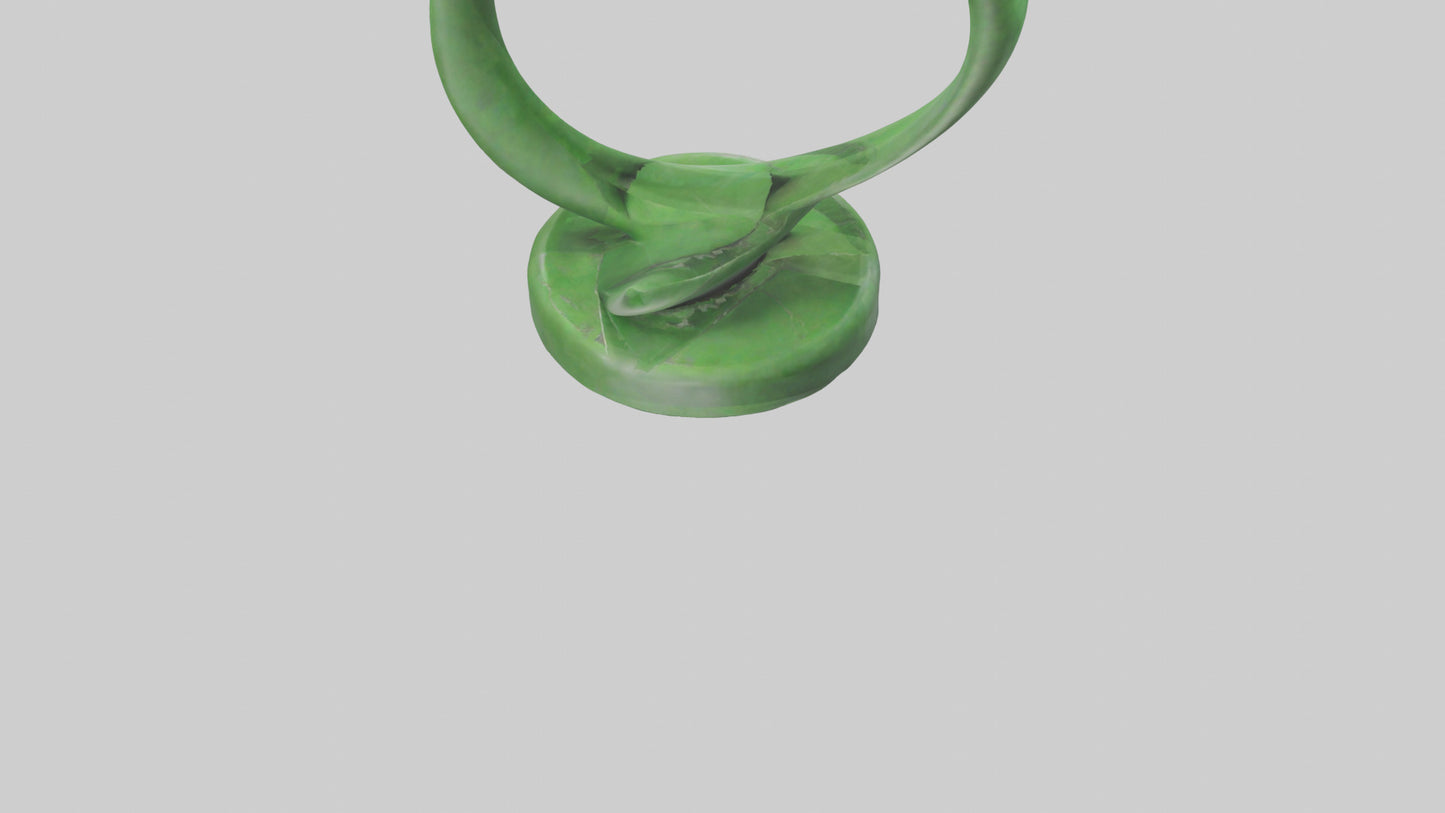 3D model Green Spiral Sculpture statue model VR / AR / low-poly